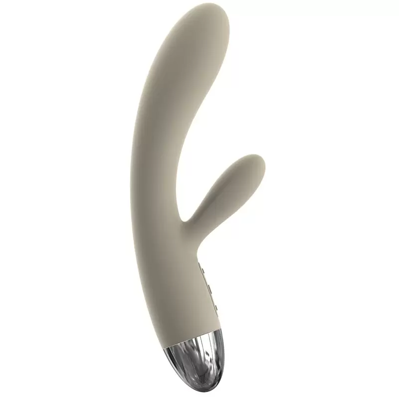 Вибратор Lorna работает от прикосновений, интеллектуальный – бежевый