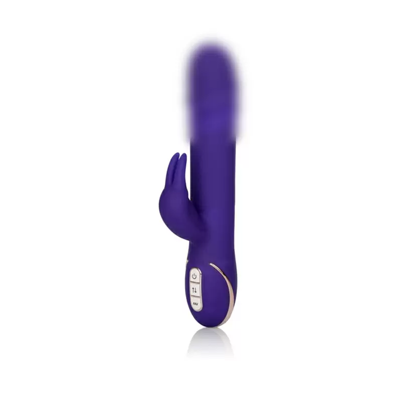 Вибратор с ребристой головкой Calexotics Jack Rabbit Signature Silicone Thrusting Rabbit