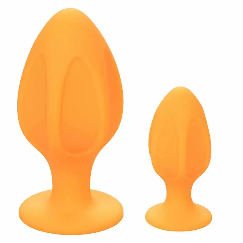 Набор из двух анальных пробок CHEEKY — оранжевый