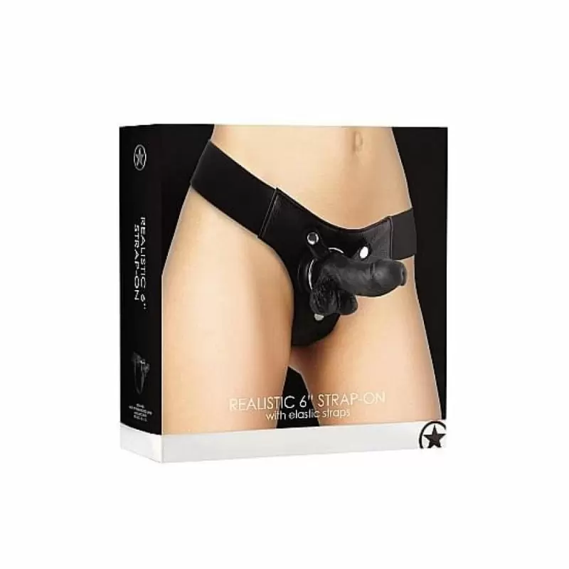Страпон с кожанными трусиками Realistic 6 inch Strap-on