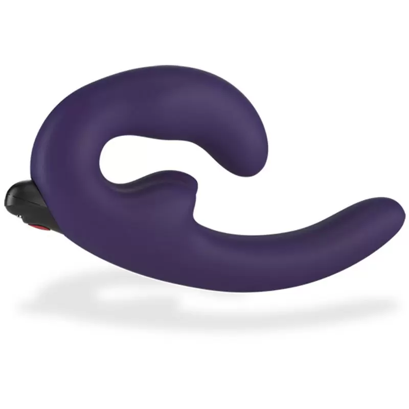 Анатомический страпон Fun Factory Sharevibe, безремневой, со съемной вибропулей, 22 см, фиолетовый