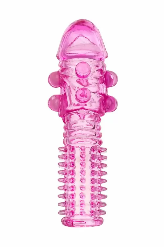 Рельефная насадка на пенис TOYFA Sleeve - розовый