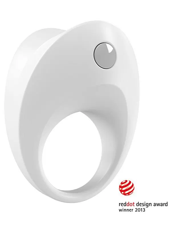 Эрекционное кольцо Ovo  B10 с вибрацией – белый
