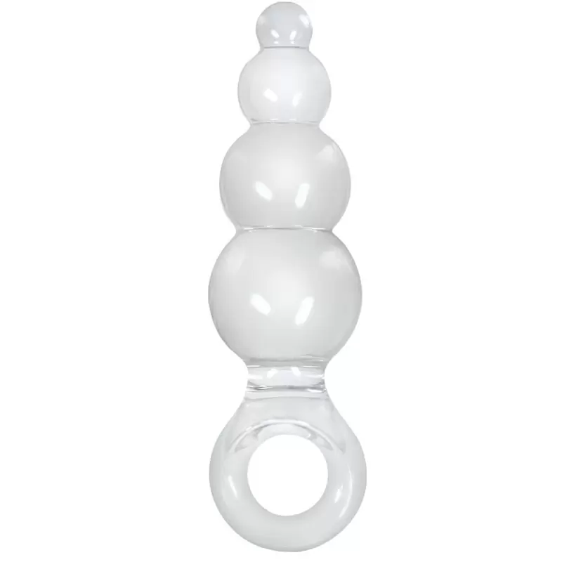 Анальная пробка с кольцом Jolie Ripples Mini – прозрачная