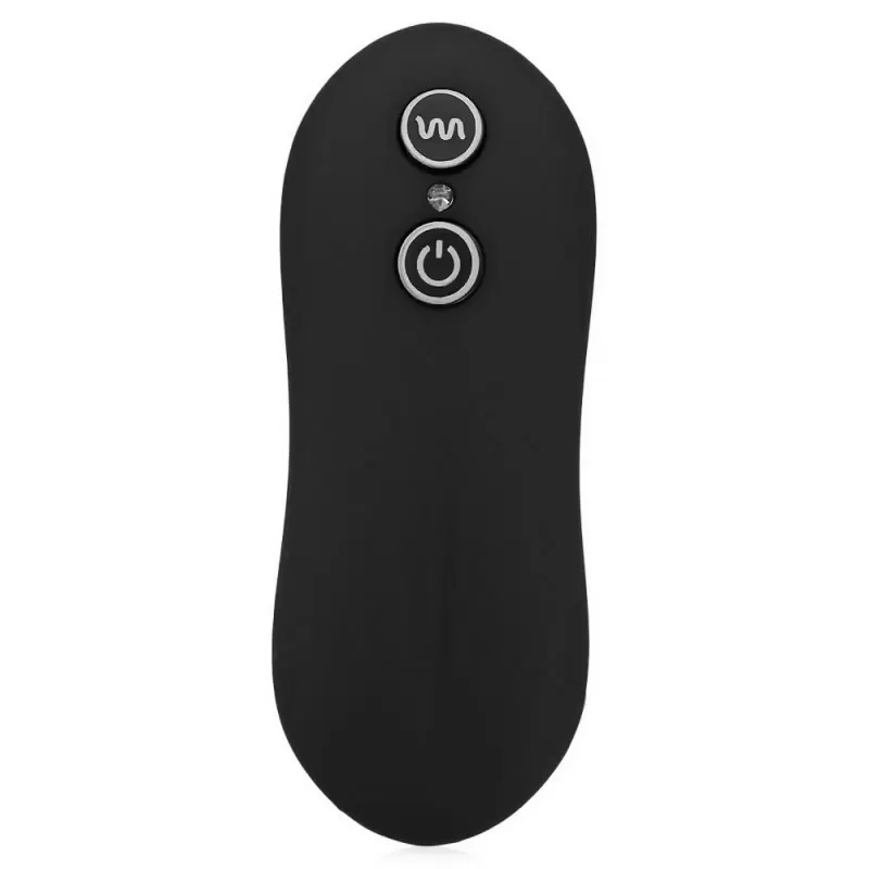 Анальный стимулятор-елочка с вибрацией на пульте управления Beads Style – черный