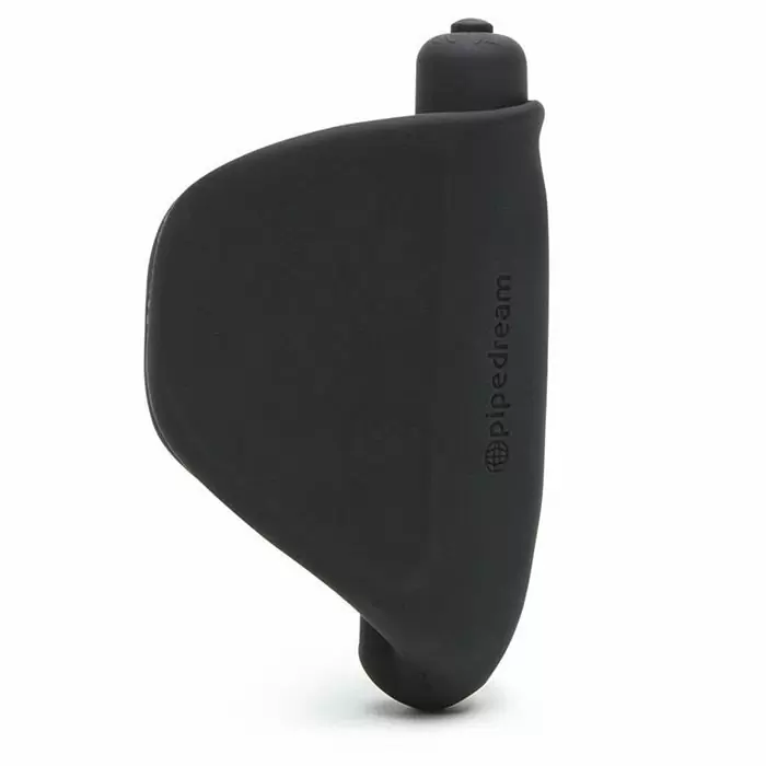 Вибромастурбатор Vibrating Silicone Stimulator со стимулятором уздечки - черный