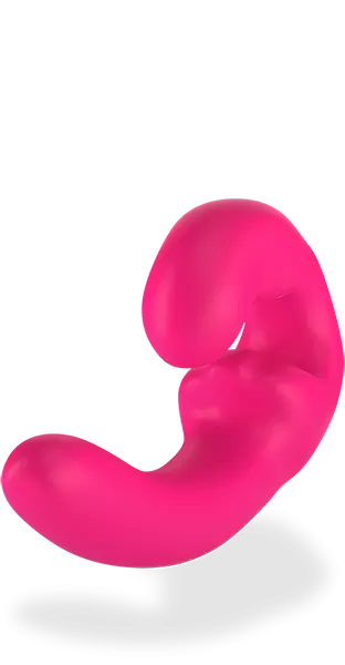 Анатомический страпон Fun Factory Sharevibe, безремневой, со съемной вибропулей, 22 см, розовый