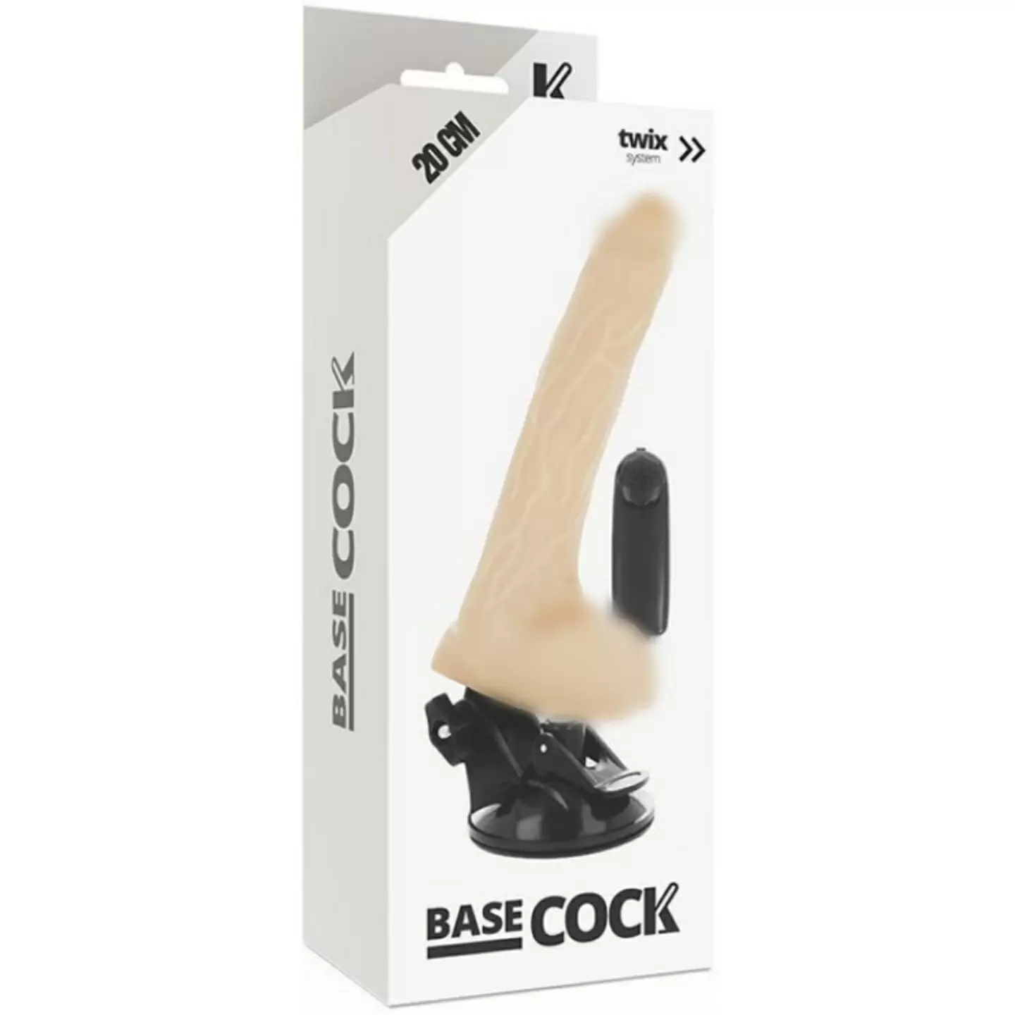Вибромассажер Basecock Realistic Vibrator Remote Control Flesh с пультом управления, 20 см