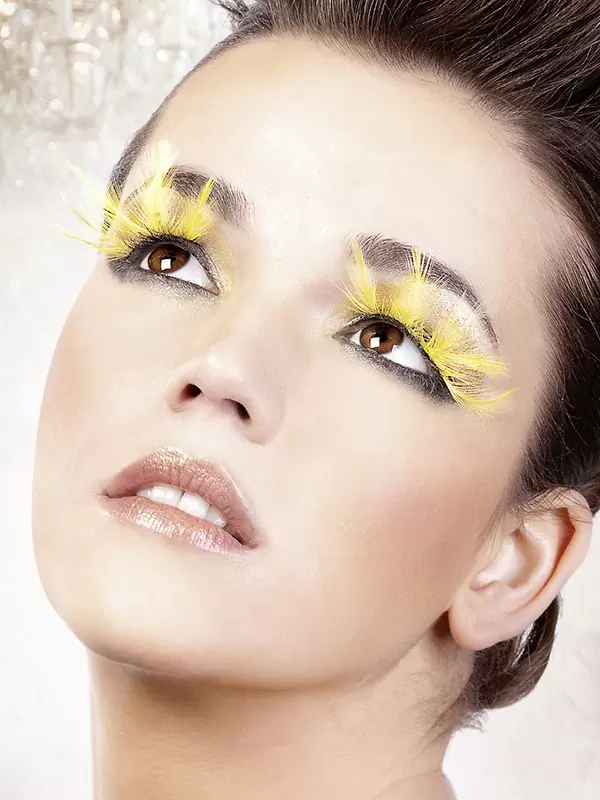 Ресницы BACI жёлтые перья