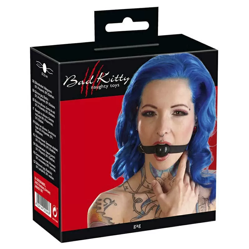 Силиконовый кляп Bad Kitty Black - черный
