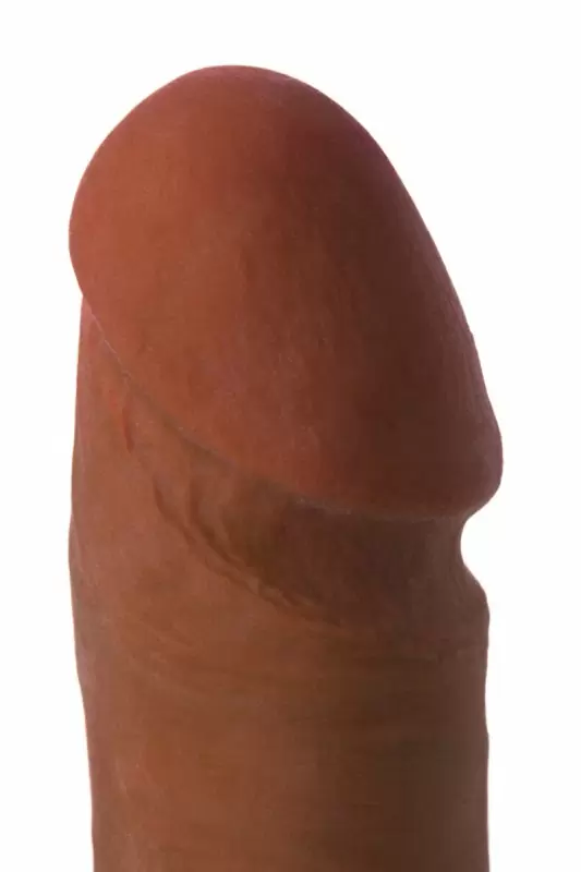 Виброреалистик с мошонкой Toyfa Elite Mulatto на присоске 16 см – мулат