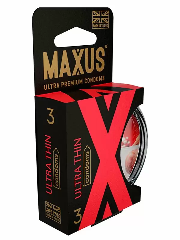 Гладкие презервативы MAXUS AIR Ultra thin, ультратонкие, 3 шт
