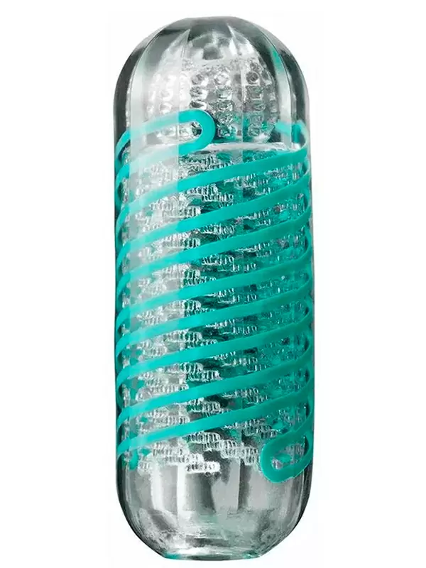 Нереалистичный мастурбатор Tenga Spinner Pixel, 13 см, ТПЭ, голубой 