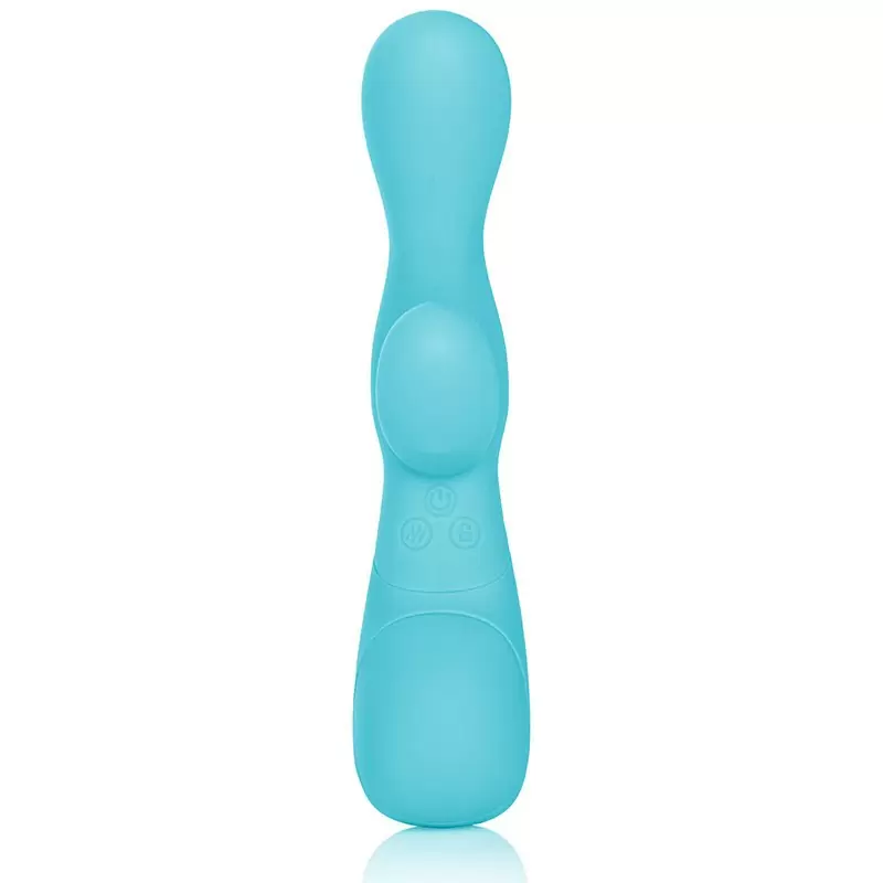 Вибромассажер Impress Tongue со стимуляцией клитора – голубой