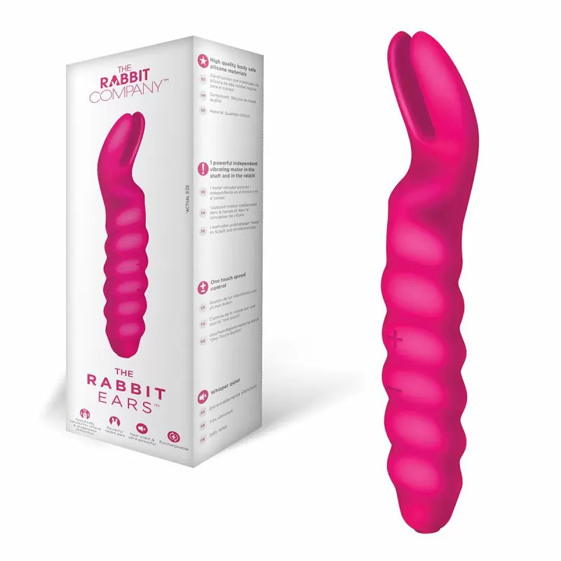 Вибратор «Кроличьи ушки» The Rabbit Company The Rabbit Ears – малиновый