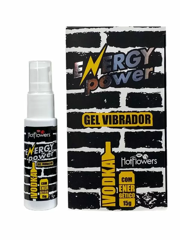 Возбуждающий гель Hot Flowers Energy Power для двоих с эффектом вибрации, водка с энергетиком, 15 мл
