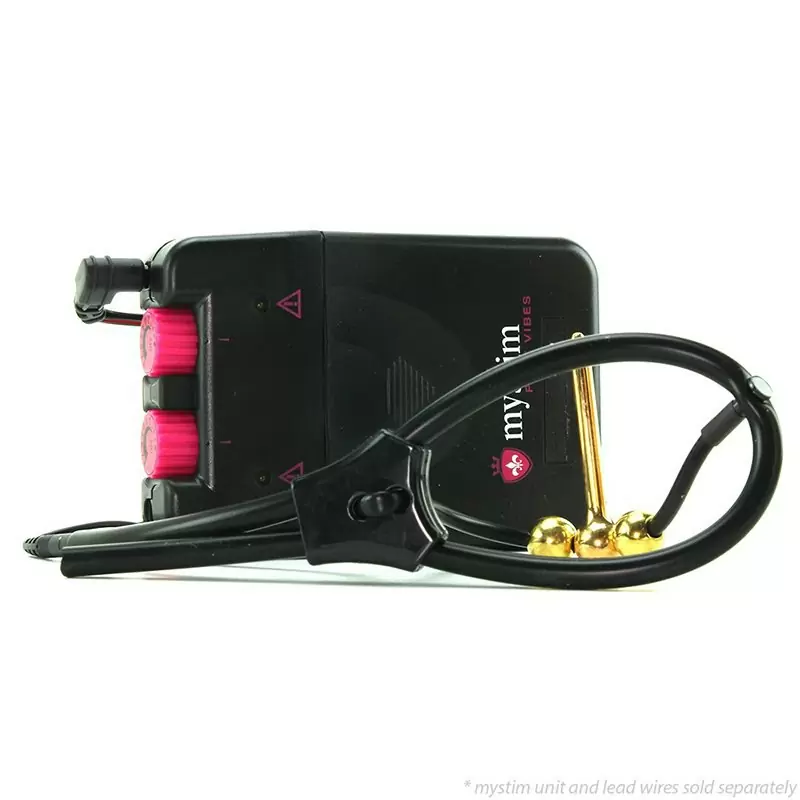 Электросбруя для головки пениса Plunging Pete с зондом-электродом для уретры – черный