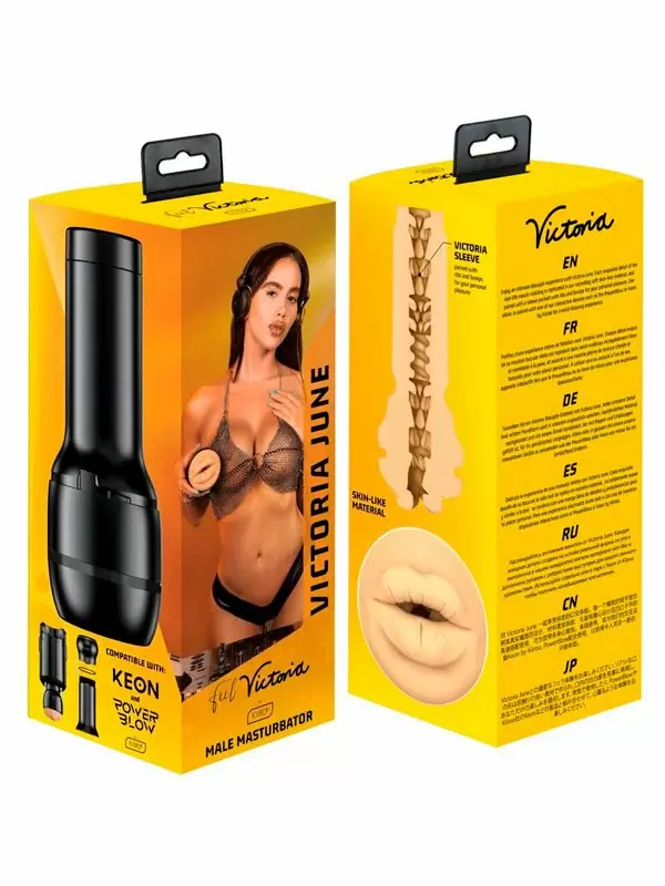 Реалистичный мастурбатор Kiiroo Feel Victoria, анатомия реальной актрисы, 22,5 см, рот