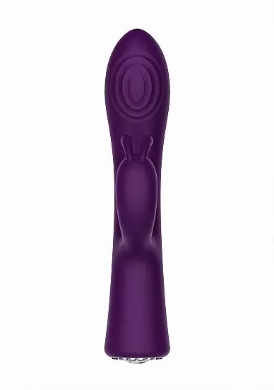 Вибратор-кролик Lux (фиолетовый): 20 см, 10 режимов вибрации, 8500 оборотов/мин, АБС/силикон