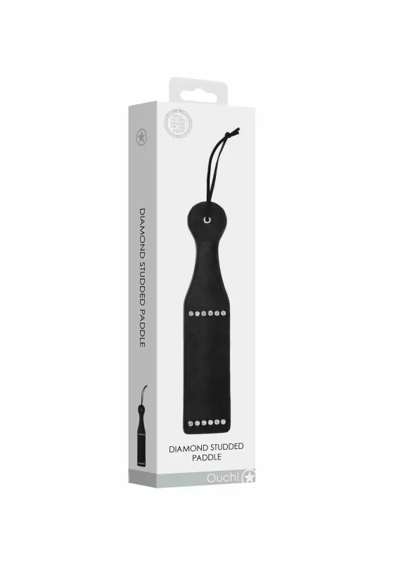 Элегантная шлепалка Diamond Studded, 30,5 см, с кристаллами, черный