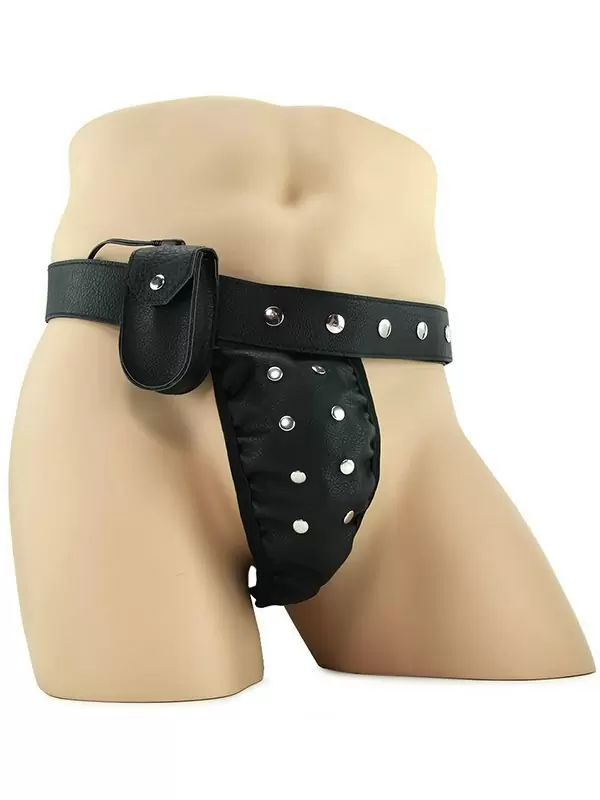 Трусы мужские Shock Jock с электростимуляцией – черный