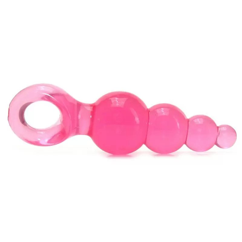 Анальная пробка с кольцом Jolie Ripples Large – розовая