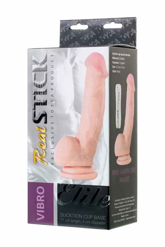 Реалистичный фаллоимитатор TOYFA RealStick Elite на присоске - телесный