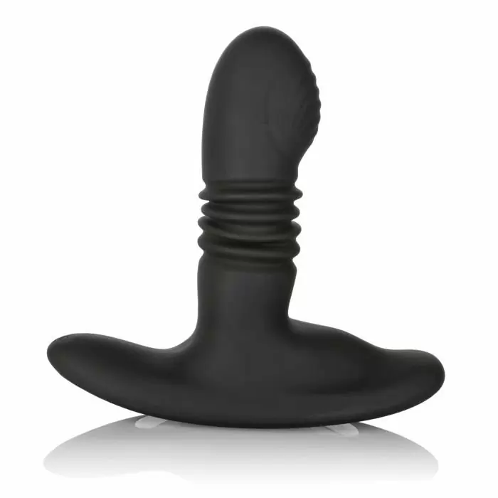 Стимулятор простаты Thrusting Rotator Probe, 9 см, с режимом имитации фрикций, черный