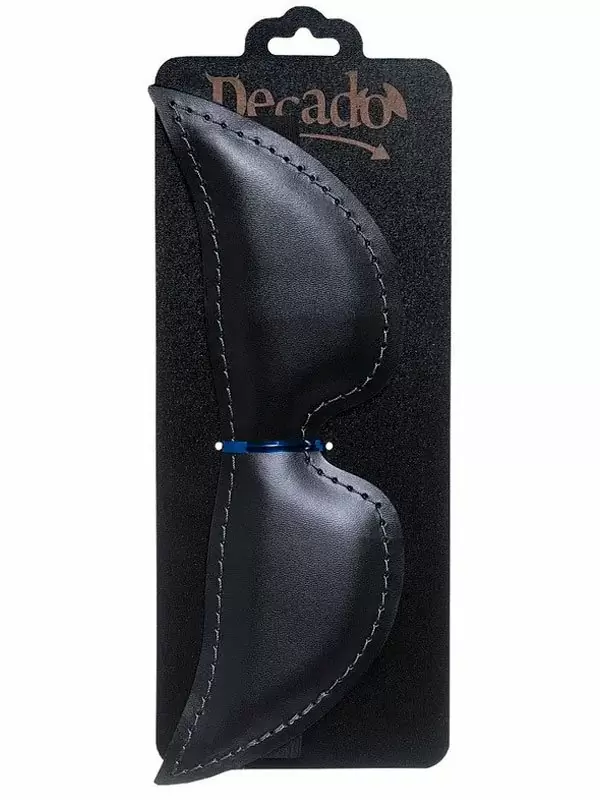 Маска на глаза Pecado BDSM, мягкая, закрытая, натуральная кожа, черная