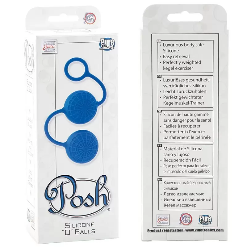 Вагинальные шарики Posh Silicone “O” Balls – синий
