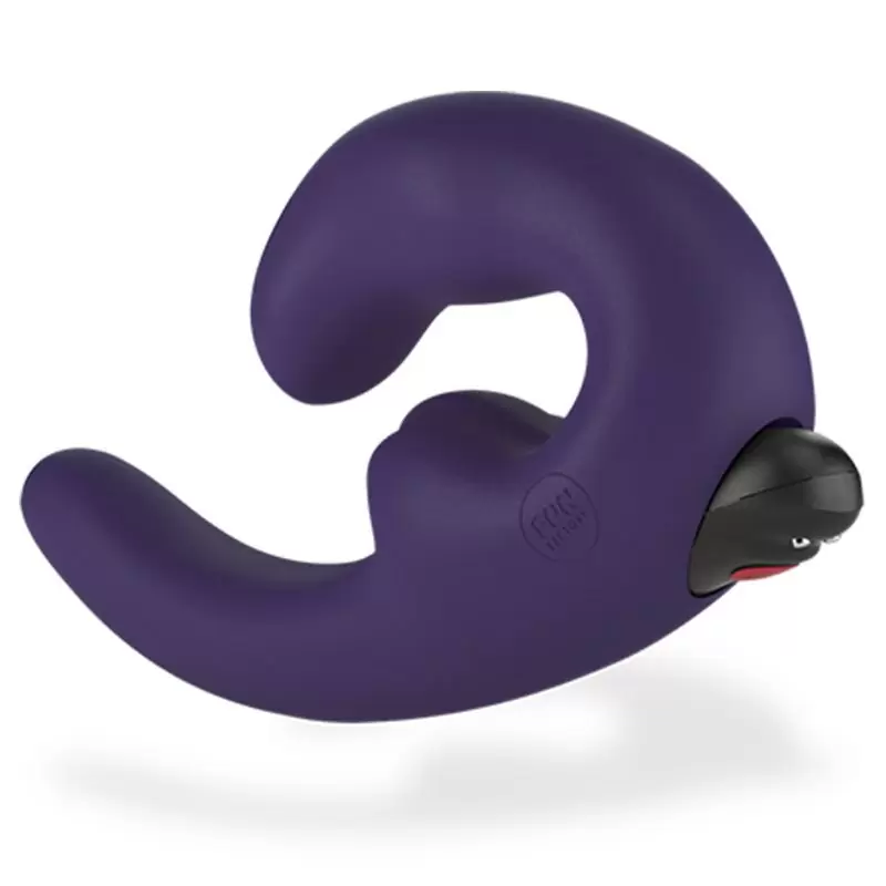 Анатомический страпон Fun Factory Sharevibe, безремневой, со съемной вибропулей, 22 см, фиолетовый