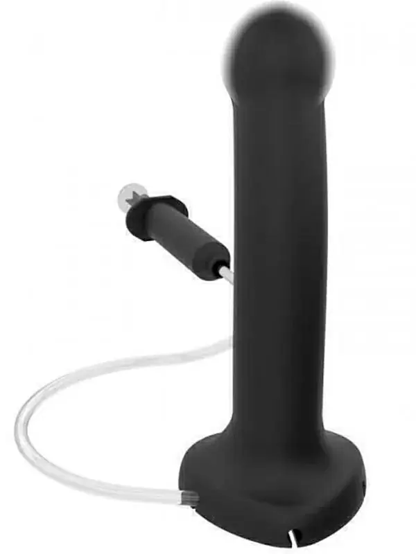 Реалистичный фаллоимитатор Strap-On-Me Dildo Semi-Realistic L, с функцией эякуляции, 18,2 см, черный