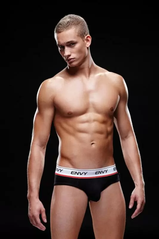 Мужские трусы брифы Envy с логотипом – черный, S/M