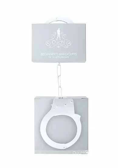 Металлические наручники Beginner's Handcuffs (белые)