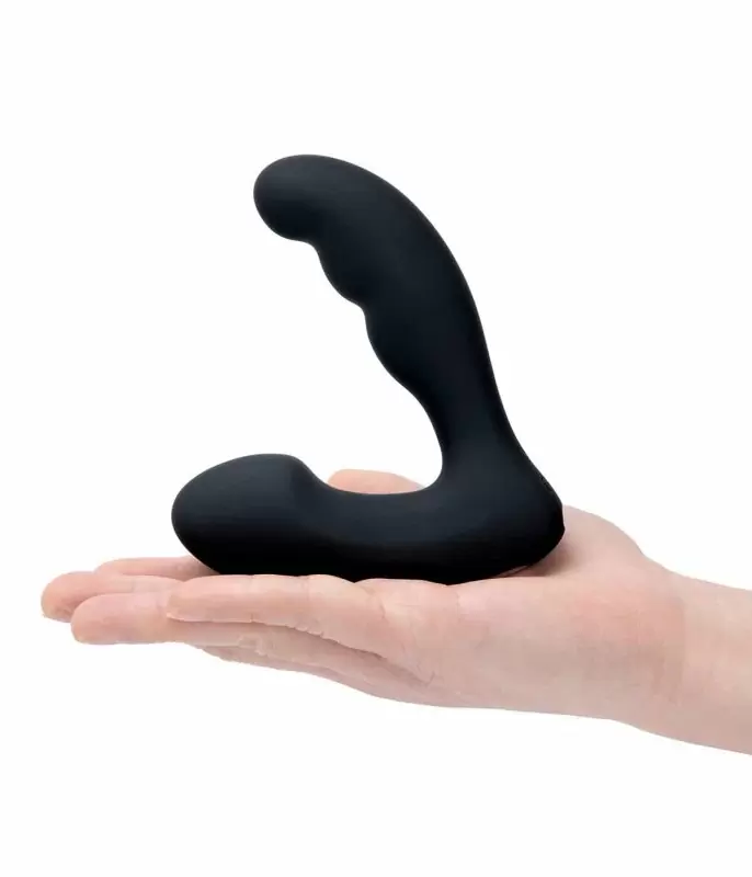 Мощный стимулятор простаты BlueLine Prober , с пультом Д/У, 12,5 см, 4 режима, силикон