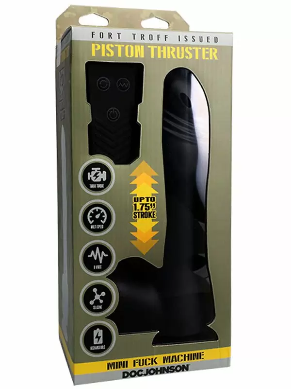 Компактная секс-машина Doc Johnson Piston Thruster, силикон, 8 режимов, 21,6 см