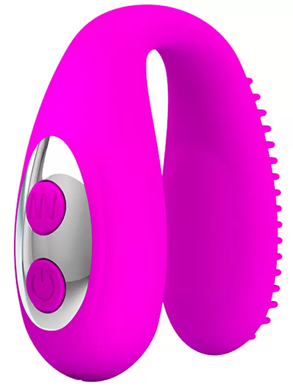 Ребристый вибратор для оральных ласк PrettyLove Mabel, 5,5 см, 7 режимов, розовый