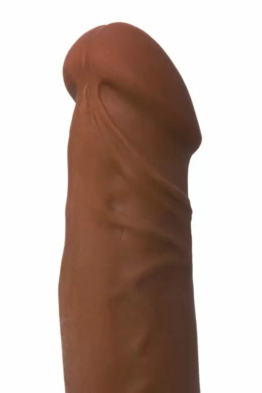 Виброреалистик с мошонкой Toyfa Elite Mulatto на присоске 13 см – мулат