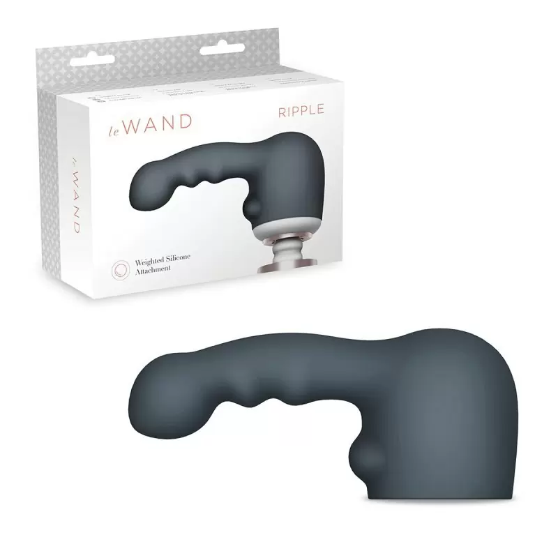 Силиконовая утяжеленная насадка Ripple для массажера le Wand - черный