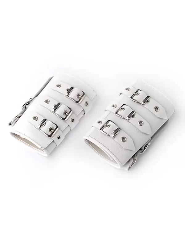Кожаные манжеты Sitabella широкие – белый