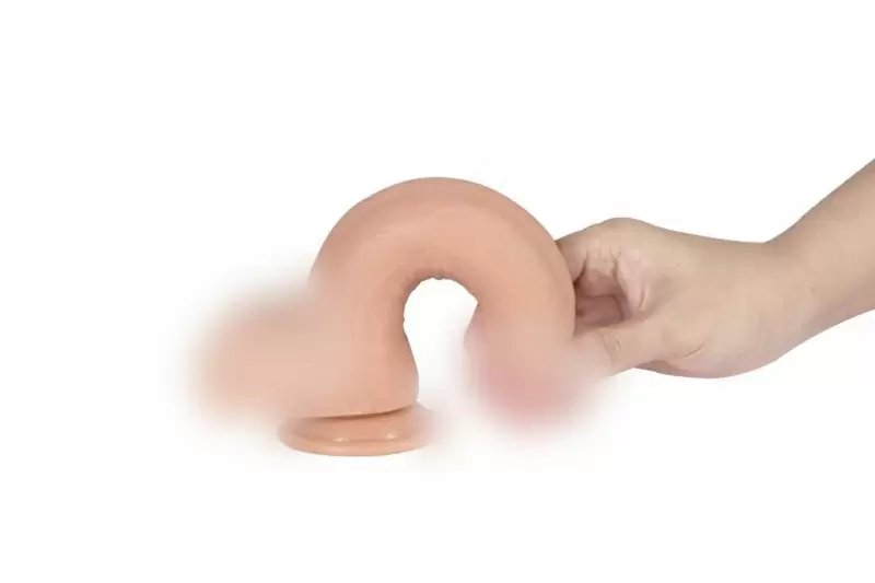 Реалистичный фаллоимитатор REAL, 23 см, с мошонкой, с трусиками для страпона, ПВХ, телесный