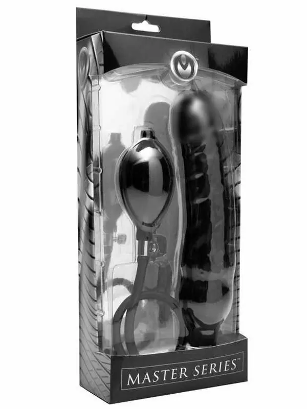 Реалистичный фаллоимитатор Master Series, надувной, 25,4 см, черный