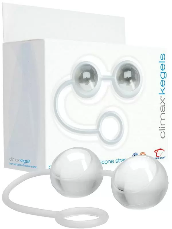 Вагинальные шарики Ben Wa Kegels стеклянные на силиконовой сцепке