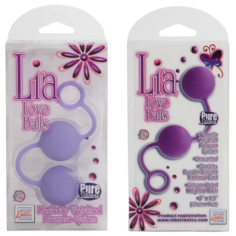 Вагинальные шарики со смещенным центром тяжести Lia Love Balls - Purple