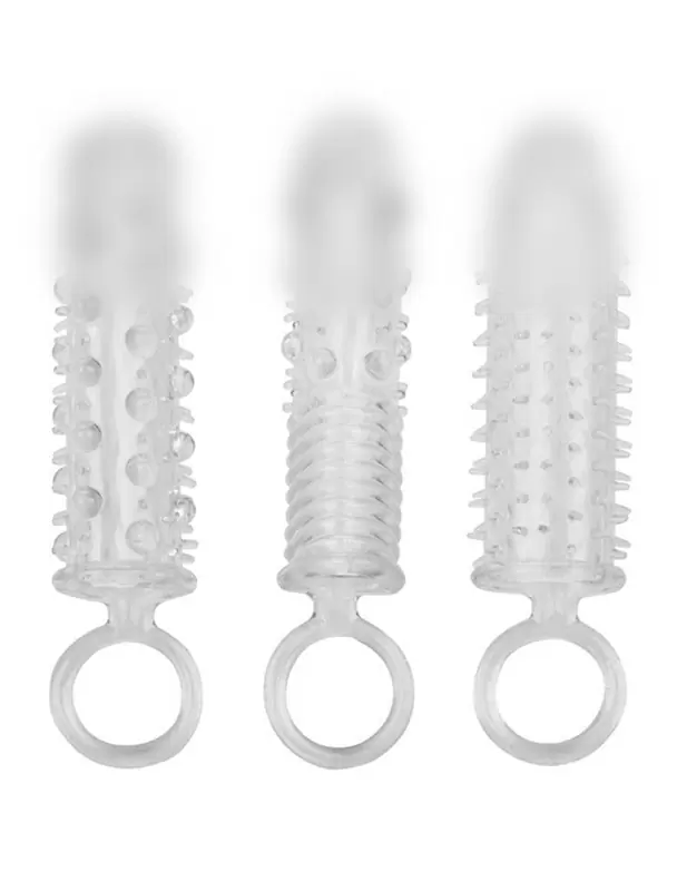 Набор из трех насадок на пенис PIECE TEXTURED EXTENSION SET