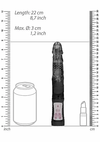 ВИБРАТОР КРОЛИК ROTATING BEETLE - черный