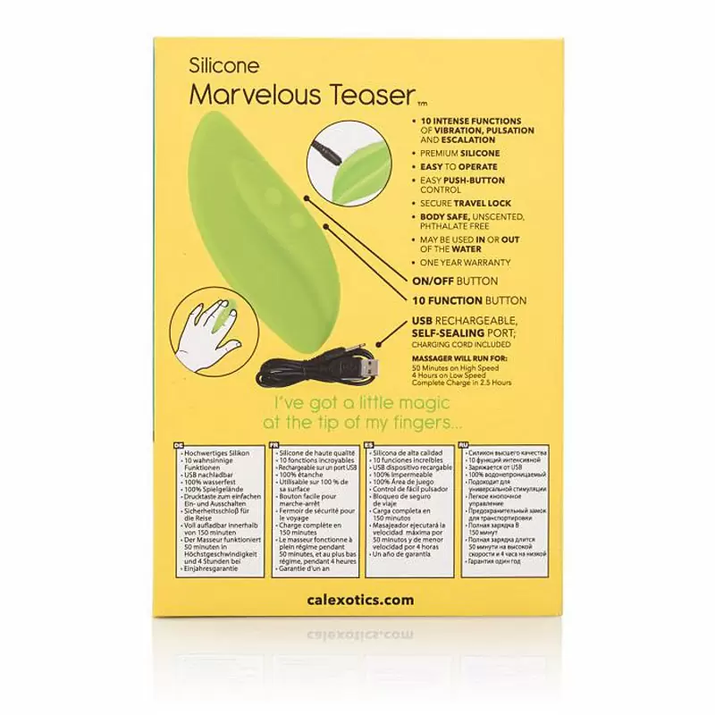 Оригинальный мини вибромассажер Marvelous Teaser – зеленый