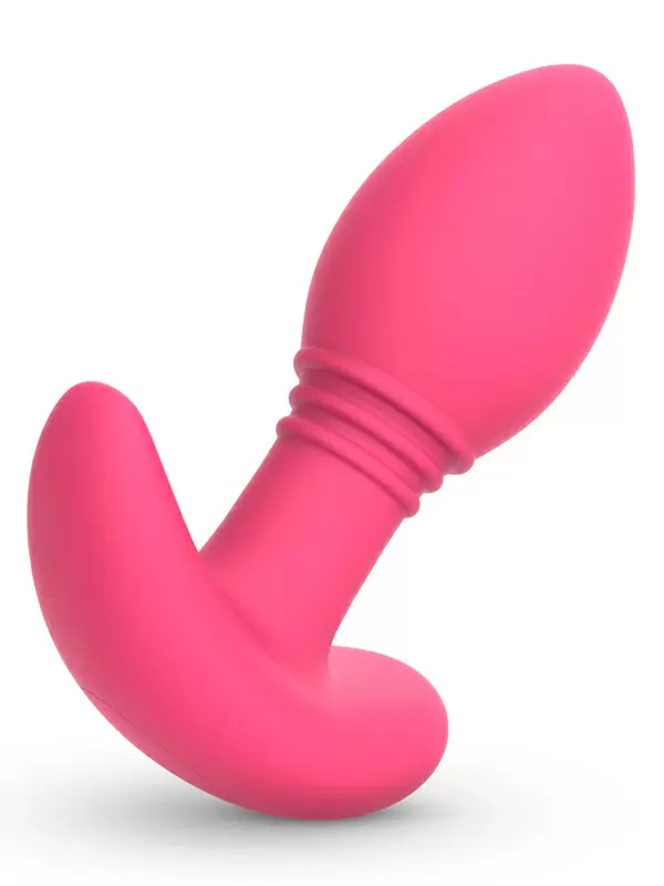 Интерактивная вибропробка One-DC Axel, 10 см, 9 режимов, силикон, розовый