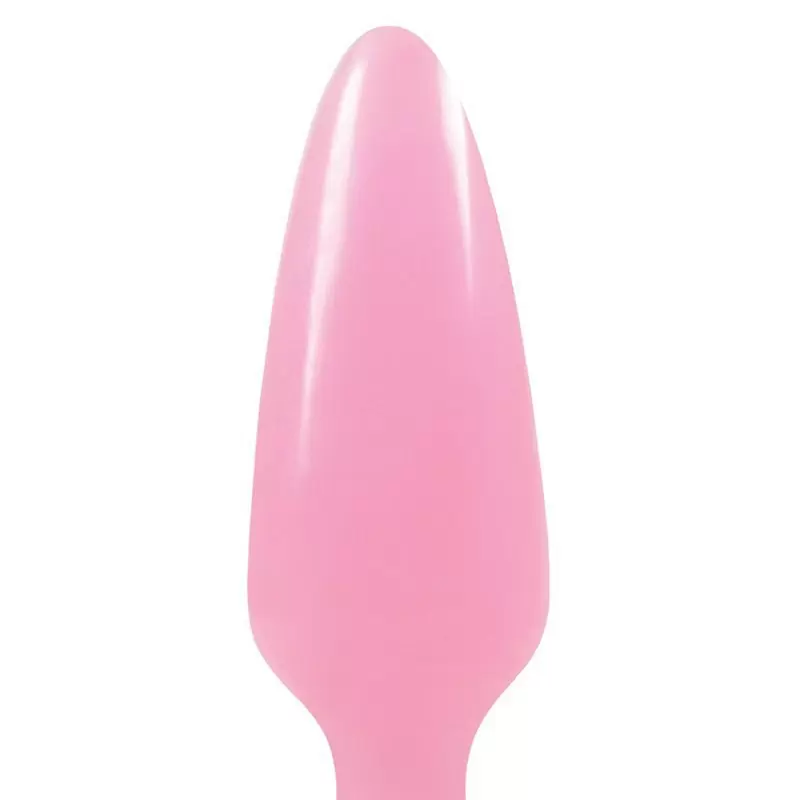Средняя анальная пробка Firefly Pleasure Plug - Medium светящаяся в темноте – розовый