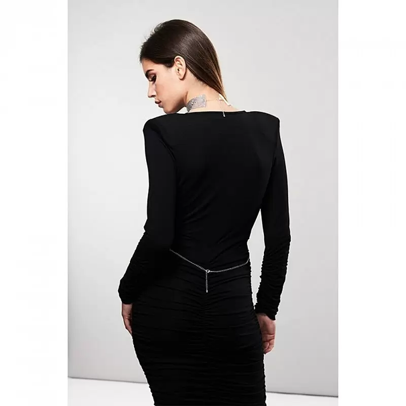 Ошейник из металлической сетки Metallic Mesh Collar – серебристый